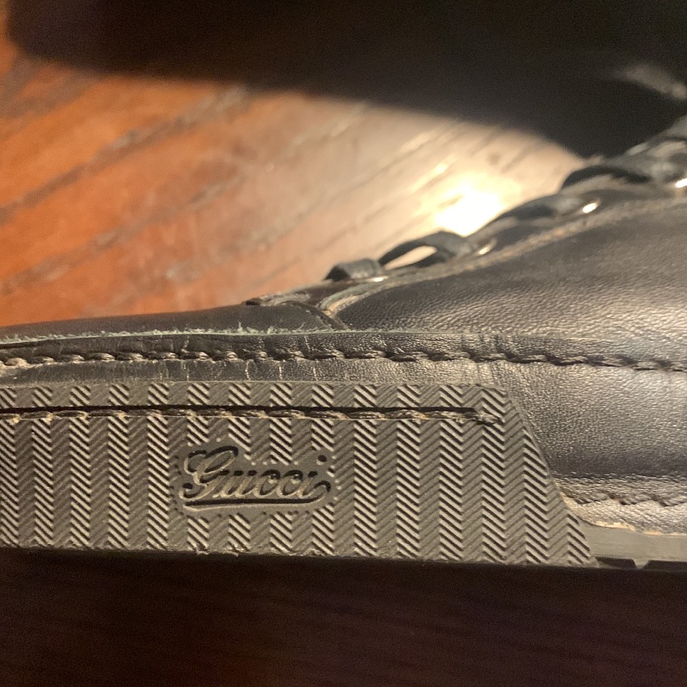 Gucci studded calf skin men’s sneakers size 91/2 men’s - Picture 10 of 15
